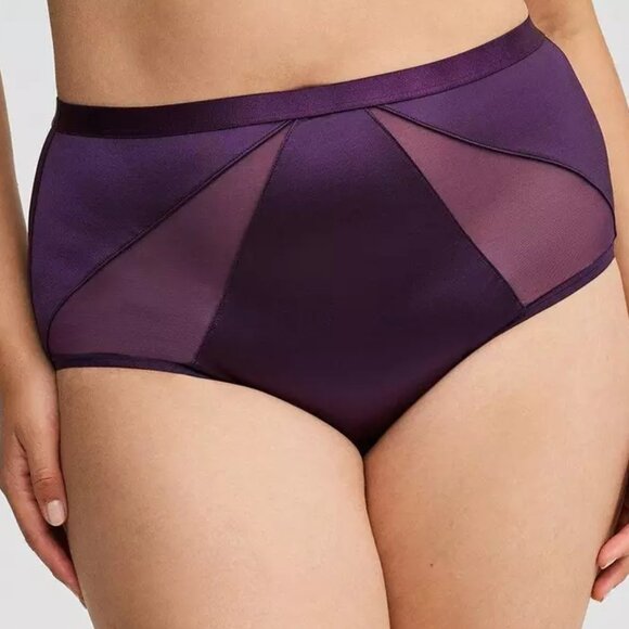 Torrid Panties 0X L Cheeky High-Rise Shine Microfiber Panty Purple Underwear New - Picture 1 of 3